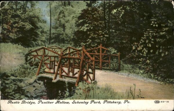 Pittsburg Pennsylvania Rustic Bridge Panther Hollow Shenley Pa