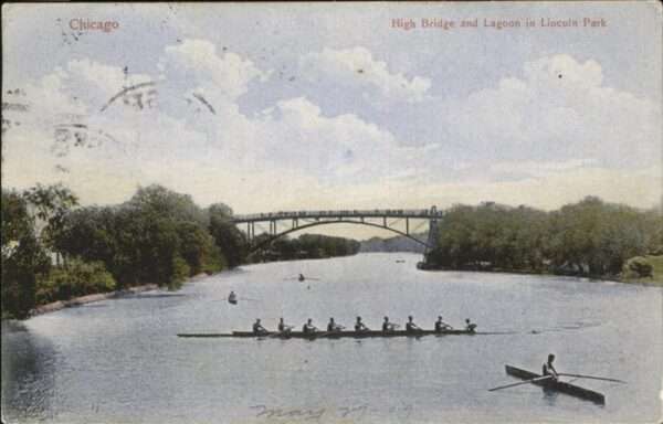 Chicago Illinois High Bridge Lagoon Licoln Park