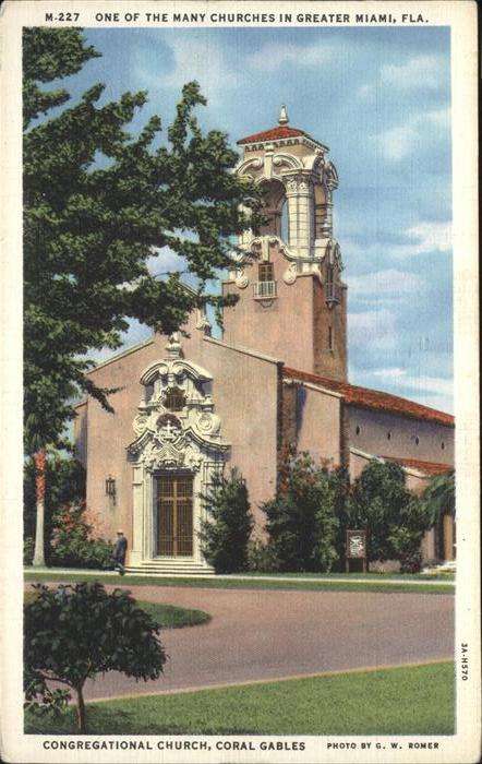 Miami Florida Congregational Church Coral Gables