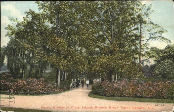 Newark New Jersey Rustic Bridge Branc Brook Park