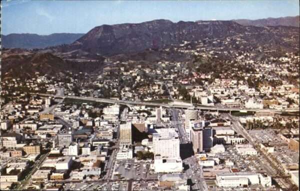 Hollywood California aerial view