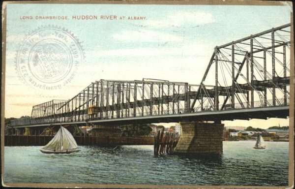 Albany New York Long Drawbridge Hudson River