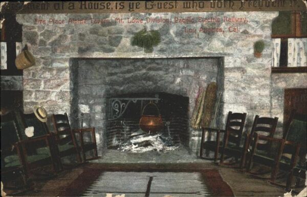 Los Angeles California Fire Plache Alpin Tavern Mt. Lowe Divis