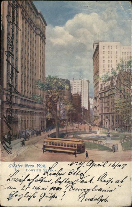 New York City Bowling Green Straßenmbahn