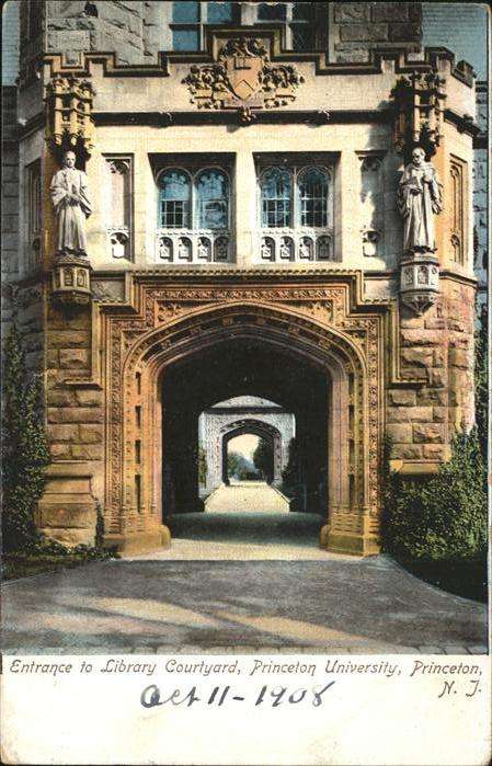 Princeton New Jersey Library Courtyard Princeton University