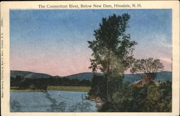 Hinsdale New Hampshire Connecticut River New Dam Lunakarte