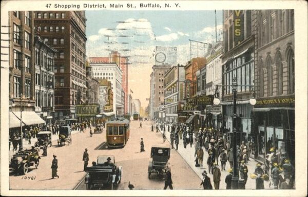 Buffalo New York Main St. Shopping District Straßenbahn