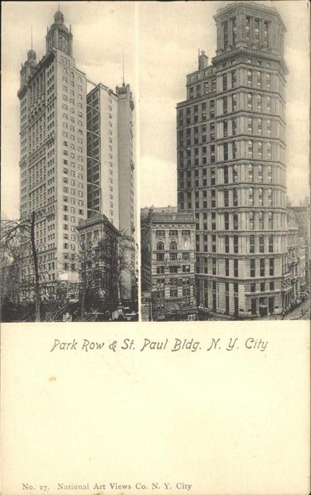 New York City Park Row St. Paul Bldg.