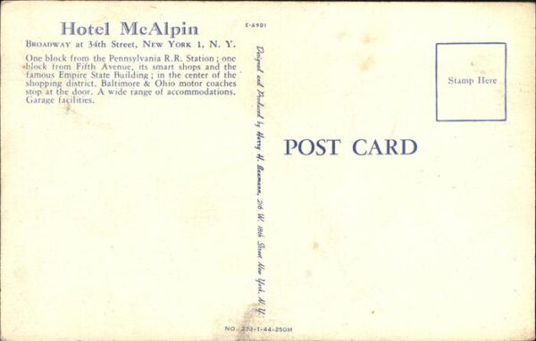 New York City Hotel McAlpin – Bild 2
