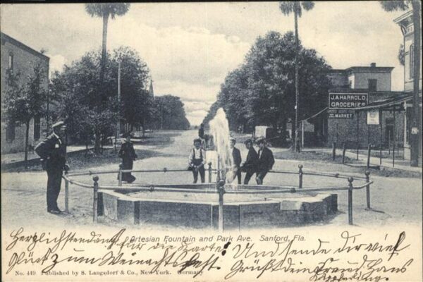 Sanford Florida Artesian Fountain Park Ave.