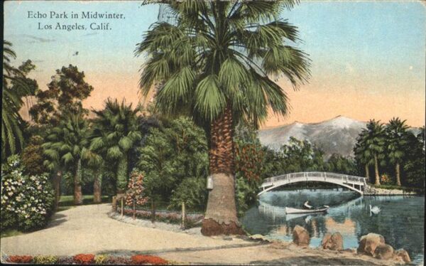 Los Angeles California Echo Park in Midwinter