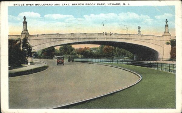 Newark New Jersey Branch Brook Park Bridge over Boulevard