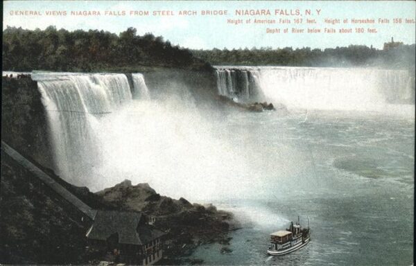 Niagara Falls New York General views Niagara Falls from Steel