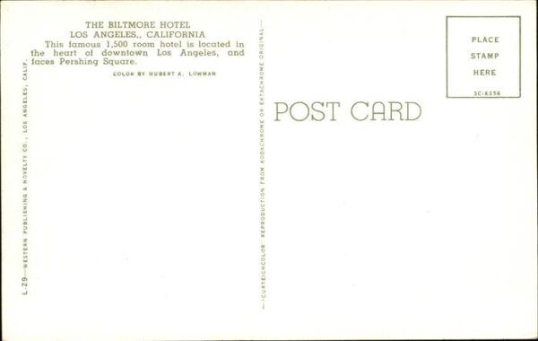 Los Angeles California The Biltmore Hotel – Bild 2