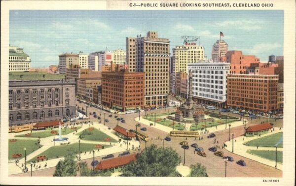 Cleveland Ohio Public Square Looking Southeast