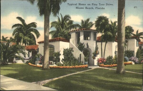 Miami Beach Typical Home on Pine Tree Drive