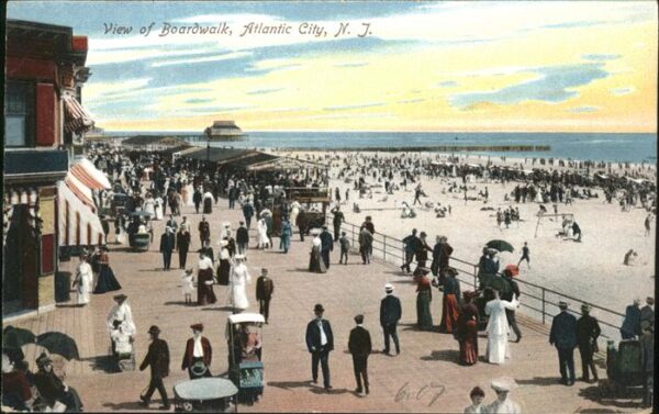 Atlantic City New Jersey View of Boardwalk