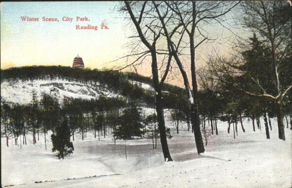 Reading Pennsylvania Winter Scene City Park