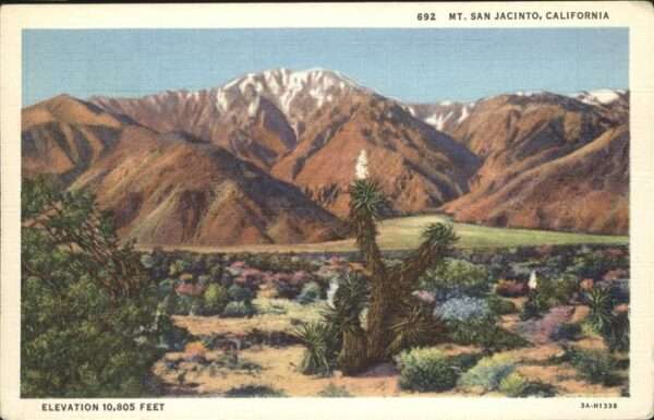 San Jacinto California View down Mount San Jainto