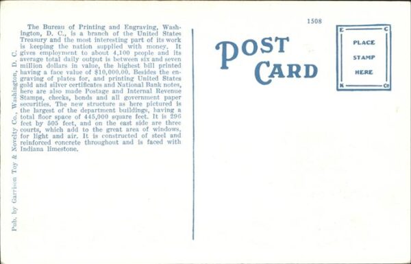 Washington DC The New Bureau of Printing and Engravin – Bild 2