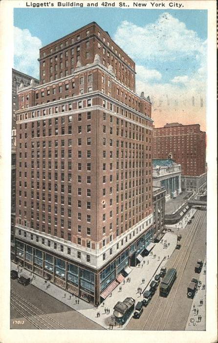New York City Liggetts Building and 42nd Street