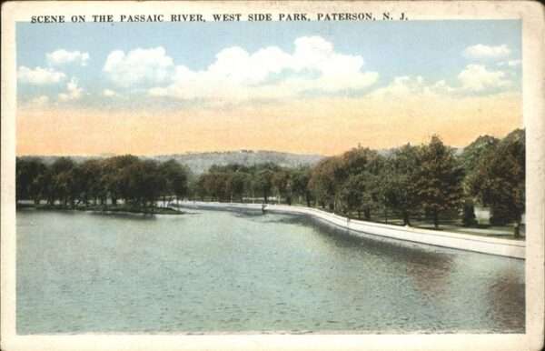 Paterson New Jersey Scene of The Passaic River West Side Pa