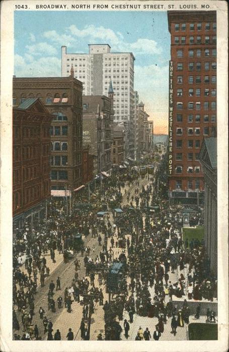 St Louis Missouri Broadway North from Chestnut Street