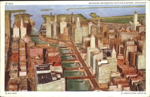 Chicago Illinois Bridges Spanning Chicago River
