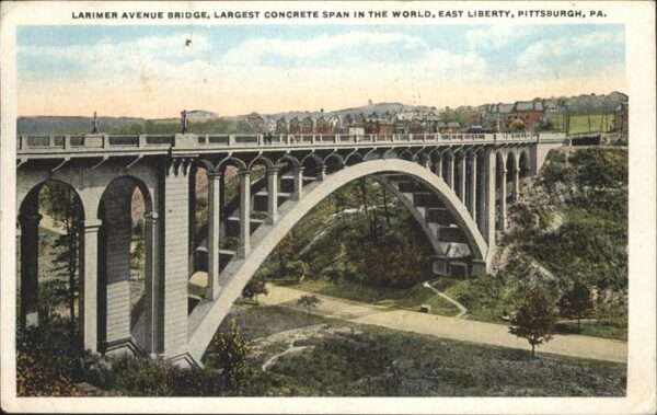 Pittsburg Pennsylvania Larimer Ave Bridge _ Largest concrete s