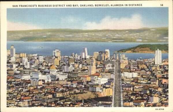 San Francisco California Business District and Bay _ Oakland Ber
