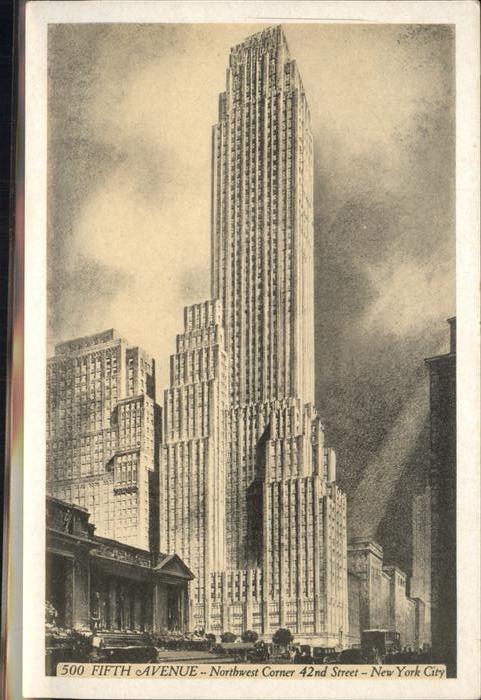 New York City Fifth Avenue Northwest Corner 42nd Stre