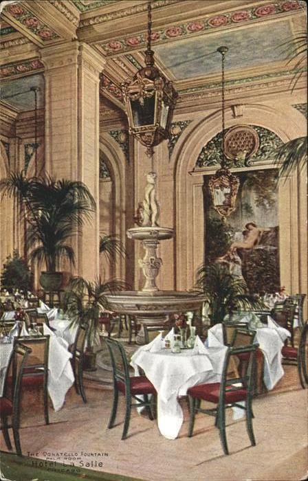 Chicago Illinois The Donatello Fountain Palm Room Hotel
