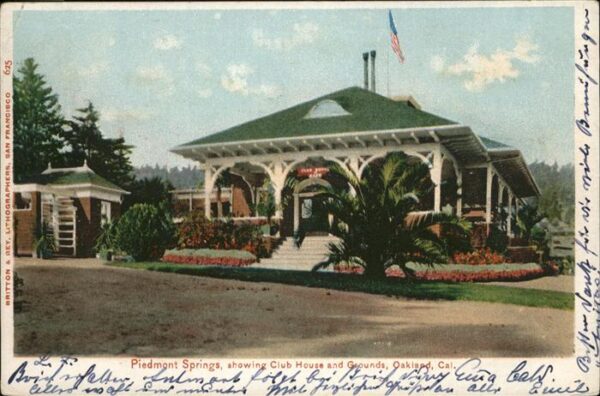 Oakland California Piedmont Springs _ showing Club House a