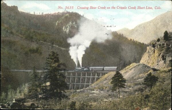Colorado City Colorado Crossing Bear Creek on the Cripple Cree