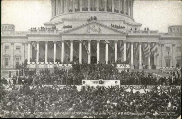 Washington DC The President Addressing the Crowd afte