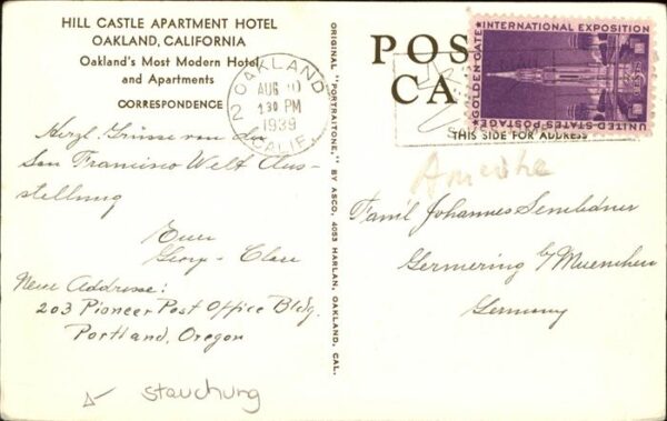 Oakland California Hill Castle Apartment Hotel – Bild 2