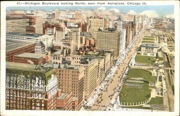 Chicago Illinois Michigan Blvd looking North _ seen from