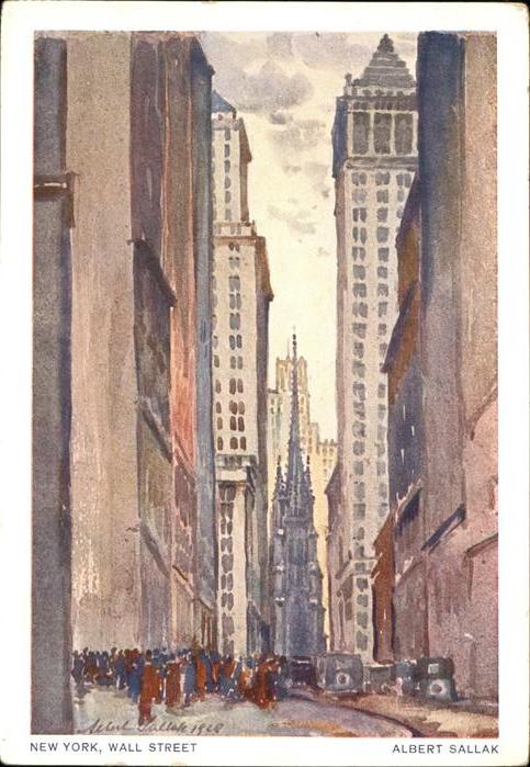 New York City Wall Street K?nstlerkarte