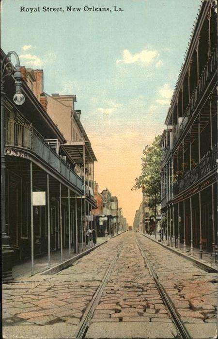 New Orleans Louisiana View down Royal Street