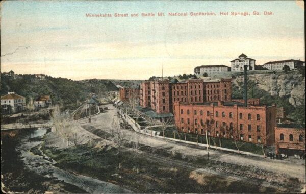 Hot Springs South Dakota Minnekahta Street and Battle Mt Nationa