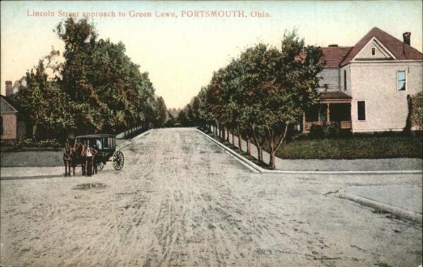 Portsmouth Ohio Lincoln Street approach to Green Lawn