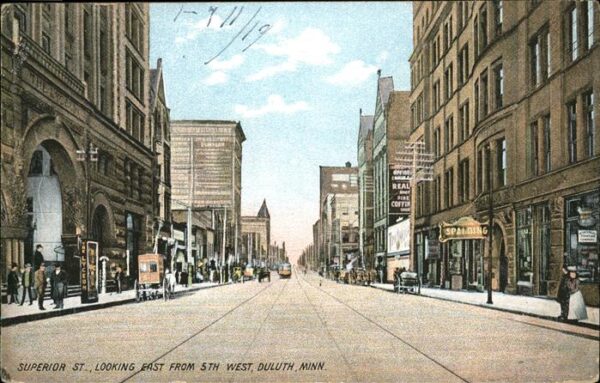 Duluth Minnesota Superior St _ Looking East from 5th Wes