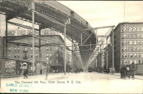 New York City The Elevated 8th Ave _ 100th Street