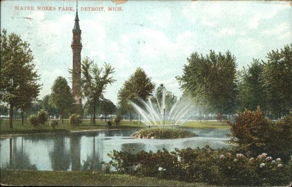 Detroit Michigan Water Works Park Brunnen