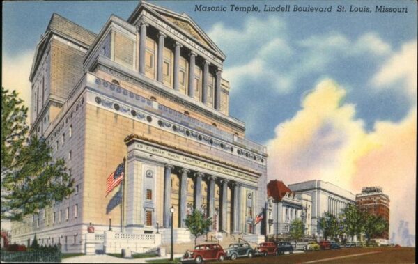 St Louis Missouri Masonic Temple Lindell Boulevard Autos