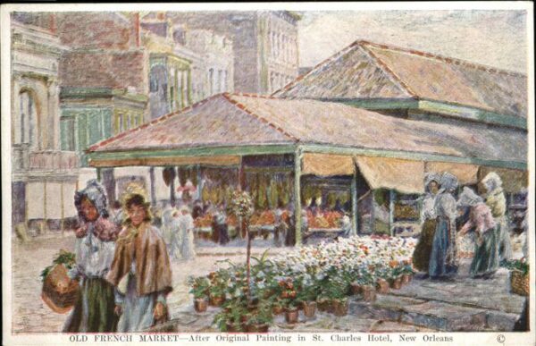 New Orleans Louisiana Old French Market after Original Painti