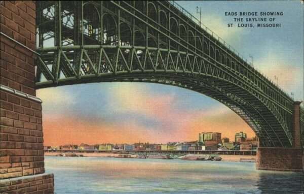 St Louis Missouri Eads Bridge Skyline