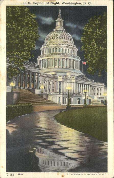 Washington DC U.S. Capitol at Night