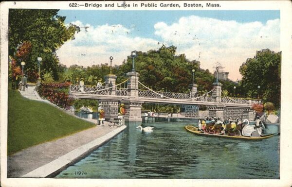 Boston Massachusetts Bridge Lake Public Garden Boote
