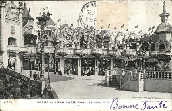 Coney Island New York Scene Luna Park